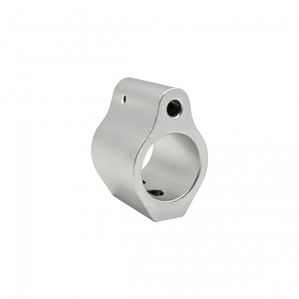 Low Profile Silver Aluminum Gas Block- .750" Diameter | MADE IN U.S.A