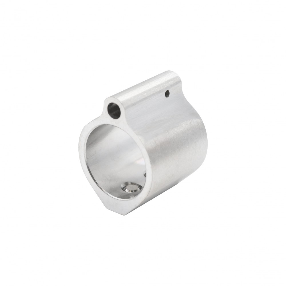 Low Profile Stainless Steel Micro Gas Block - .875" Diameter