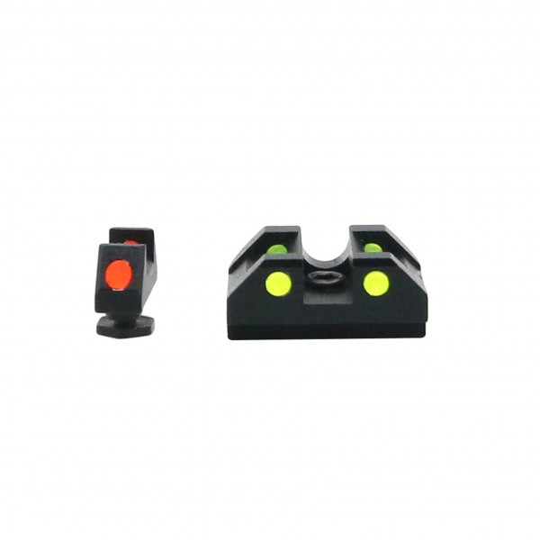 Glock Fiber Optic Front and Rear Handgun Sights for Glock Pistols Glock Fiber Optic Front and Rear Handgun Sights for Glock Pistols