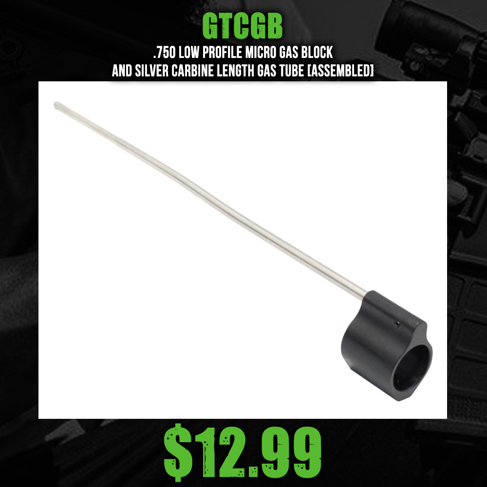 .750 Low Profile Micro Gas Block And Silver Carbine Length Gas Tube [Assembled]