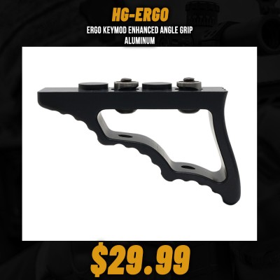 ERGO Keymod Enhanced Angle Grip| Aluminum  