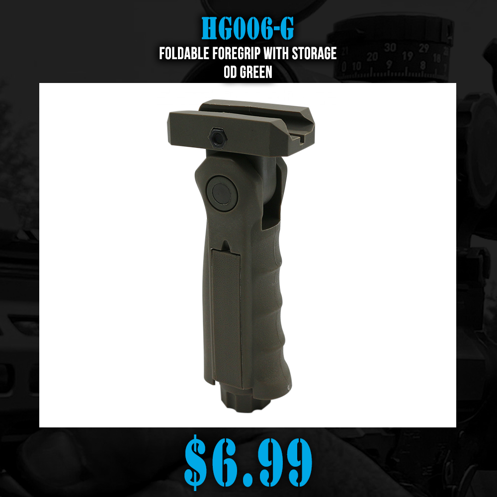 Foldable Foregrip with Storage- OD Green Foldable Foregrip with Storage- OD Green