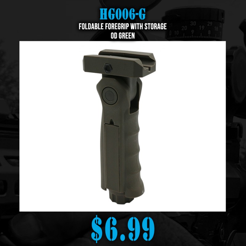 Foldable Foregrip with Storage- OD Green Foldable Foregrip with Storage- OD Green