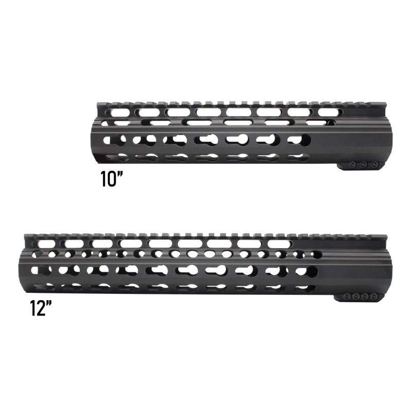 AR-10 / LR-308 10" 12'' Slim Keymod Free Float Clamp-On Style Hand Guard W/ Detachable Rails