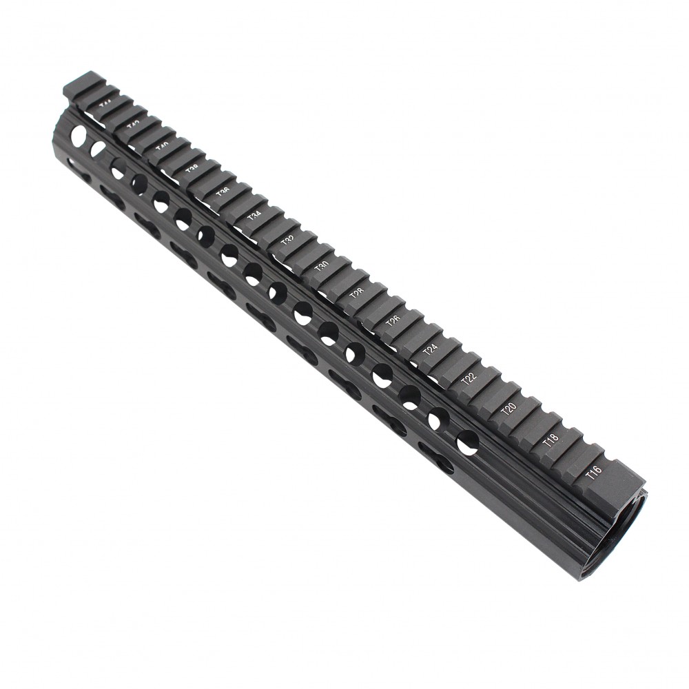 AR-10 / LR-308 12"  Slim Keymod Free Float Clamp-On Style Hand Guard W/ Detachable Rails