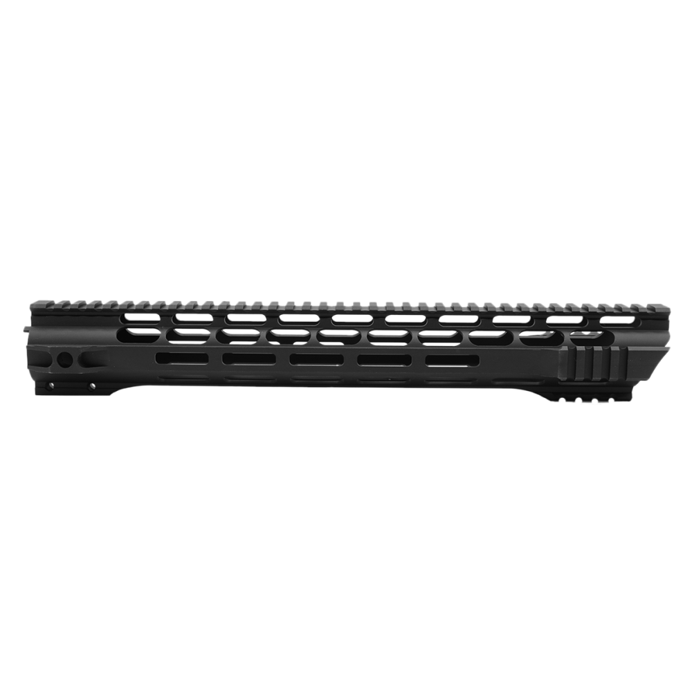 AR-15 Skeleton Free Float Handguard 15 Inch- Slant Cut-BLACK- Made in USA 