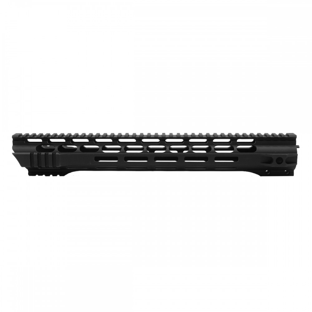 AR-15 Skeleton Free Float Handguard 15 Inch- Slant Cut-BLACK- Made in USA 