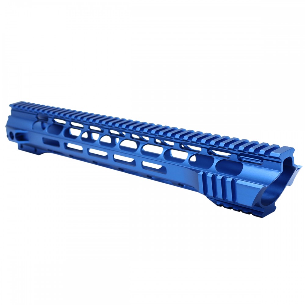 AR-15 Skeleton Free Float Handguard 15 Inch- Slant Cut-BLUE- Made in USA 