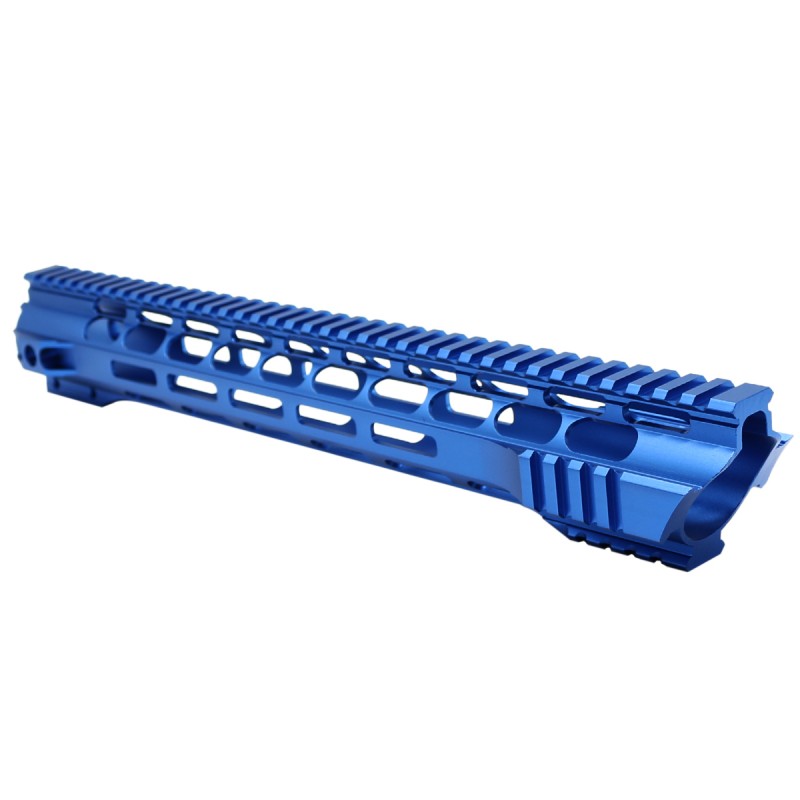 AR-15 Skeleton Free Float Handguard 15 Inch- Slant Cut-BLUE- Made in USA 