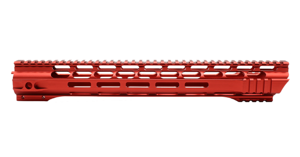 AR-15 Skeleton Free Float Handguard 15 Inch- Slant Cut-RED- Made in USA ...