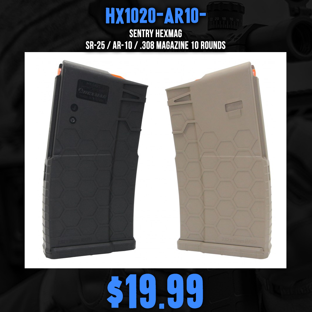 SENTRY Hexmag | SR-25 / AR-10 / .308 Magazine 10 Rounds