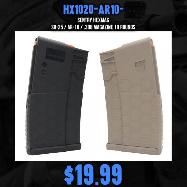 SENTRY Hexmag | SR-25 / AR-10 / .308 Magazine 10 Rounds