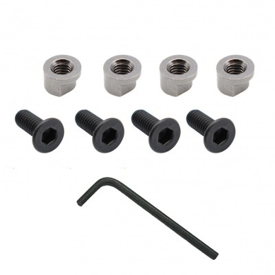 4 Sets Keymod Rail Screw & Nut - Black & Silver
