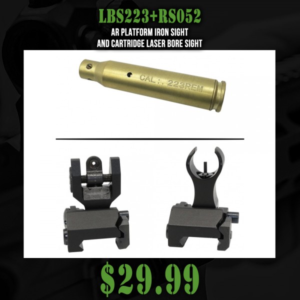 AR Platform Iron Sight and Cartridge Laser Bore Sight