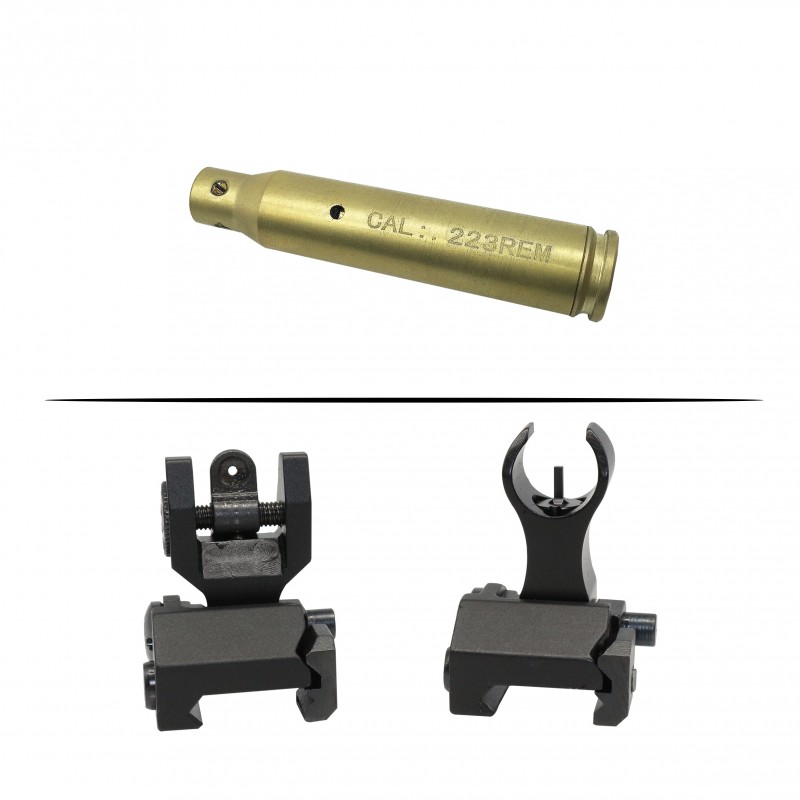 AR Platform Iron Sight and Cartridge Laser Bore Sight