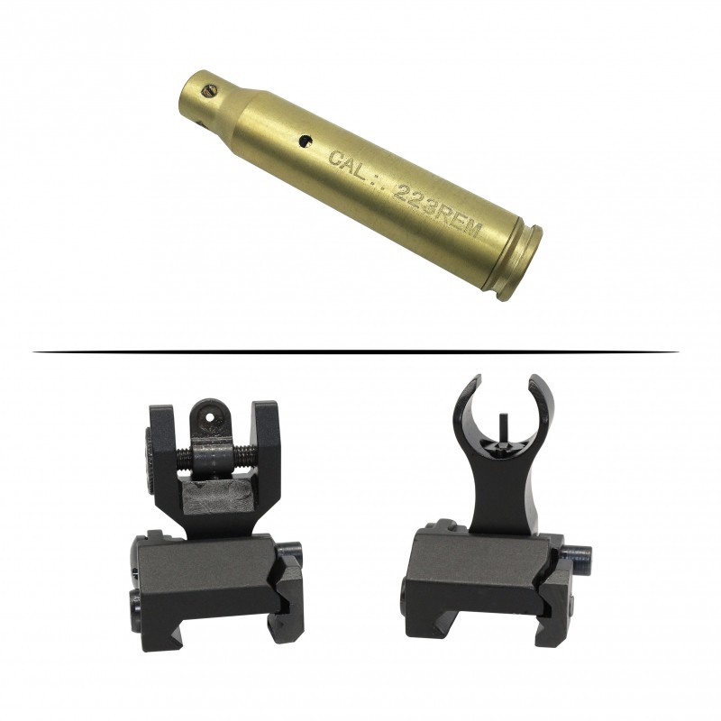 AR Platform Iron Sight and Cartridge Laser Bore Sight
