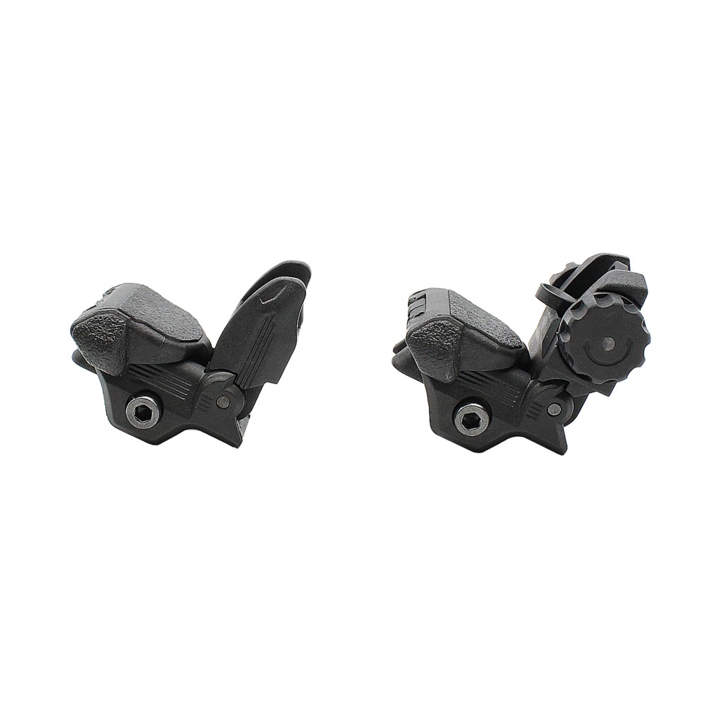 AR Front And Rear Polymer Flip-Up Sights and Cartridge Laser Bore Sight