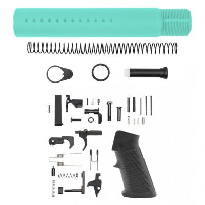 AR-15 .223/5.56 Custom made Pistol Buffer Tube Kit - No Foam Pad - CERAKOTE ROBINS EGG W/ Lower Parts Kit