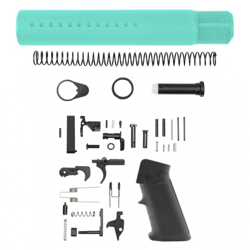 AR-15 .223/5.56 Custom made Pistol Buffer Tube Kit - No Foam Pad - CERAKOTE ROBINS EGG