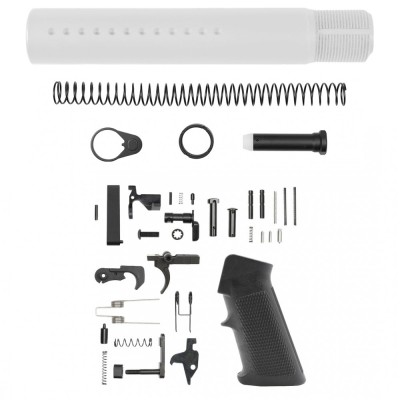 CERAKOTE BRIGHT WHITE | AR-15 .223/5.56 Custom made Pistol Buffer Tube Kit - No Foam Pad W/ Lower Parts Kit