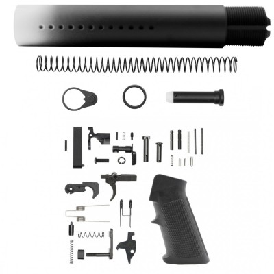 CERAKOTE GRADIENT WHI | AR-15 .223/5.56 Custom made Pistol Buffer Tube Kit - No Foam Pad W/ Lower Parts Kit