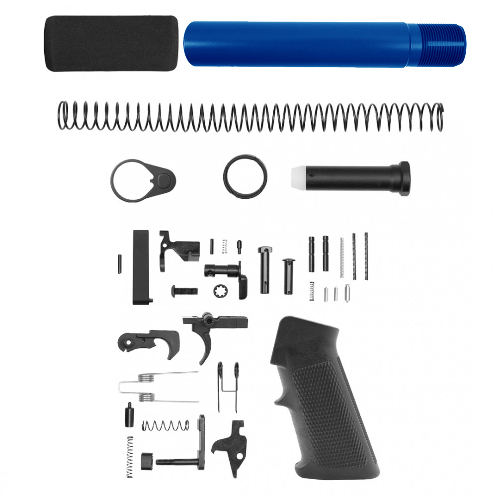 CERAKOTE BLUE FLAME | AR-15 .223/5.56 Complete Pistol Buffer Tube Kit W/ Lower Parts Kit