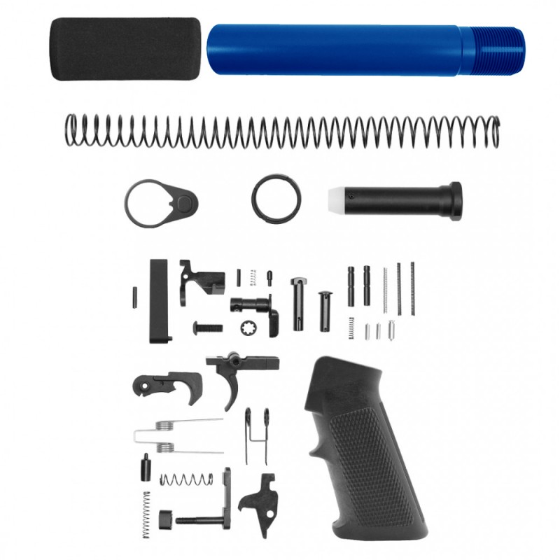 CERAKOTE BLUE FLAME | AR-15 .223/5.56 Complete Pistol Buffer Tube Kit W/ Lower Parts Kit CERAKOTE BLUE FLAME | AR-15 .223/5.56 Complete Pistol Buffer Tube Kit W/ Lower Parts Kit