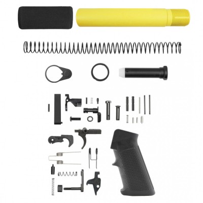 CERAKOTE LEMON ZEST | AR-15 .223/5.56 Complete Pistol Buffer Tube Kit W/ Lower Parts Kit