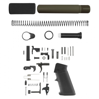 CERAKOTE OD GREEN | AR-15 .223/5.56 Complete Pistol Buffer Tube Kit W/ Lower Parts Kit