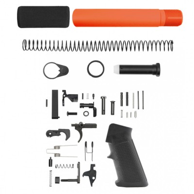 CERAKOTE HUNTER ORANGE | AR-15 .223/5.56 Complete Pistol Buffer Tube Kit W/ Lower Parts Kit