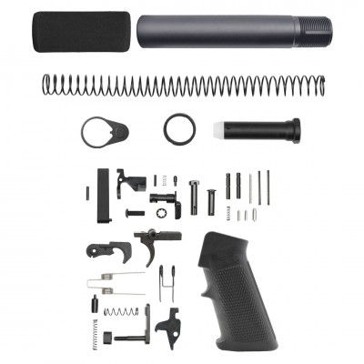 CERAKOTE SNIPER GRAY | AR-15 .223/5.56 Complete Pistol Buffer Tube Kit W/ Lower Parts Kit