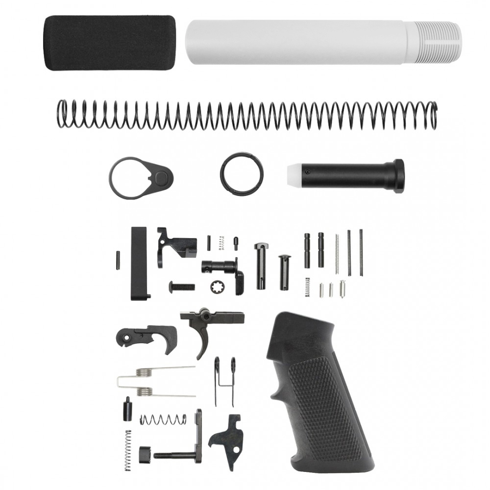 AR-15 .223/5.56 Complete Pistol Buffer Tube Kit - CERAKOTE BRIGHT WHITE