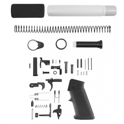 CERAKOTE BRIGHT WHITE | AR-15 .223/5.56 Complete Pistol Buffer Tube Kit W/ Lower Parts Kit