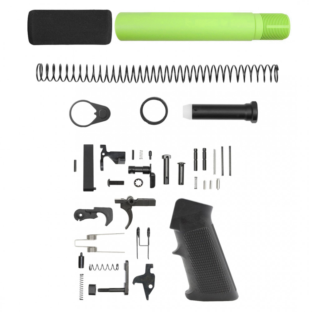 AR-15 .223/5.56 Complete Pistol Buffer Tube Kit - CERAKOTE ZOMBIE GREEN