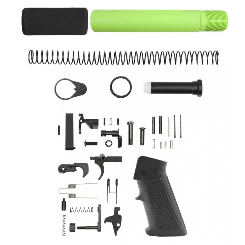 AR-15 .223/5.56 Complete Pistol Buffer Tube Kit - CERAKOTE ZOMBIE GREEN