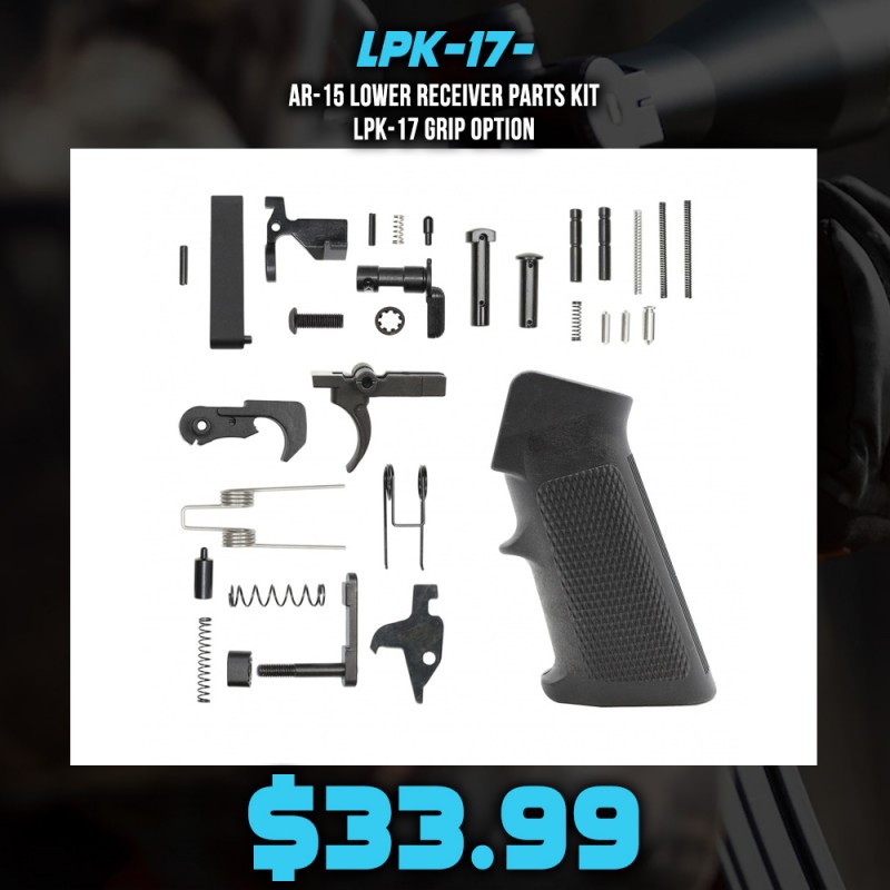 AR-15 Lower Receiver Parts Kit | LPK-17 Grip Option AR-15 Lower Receiver Parts Kit | LPK-17 Grip Option