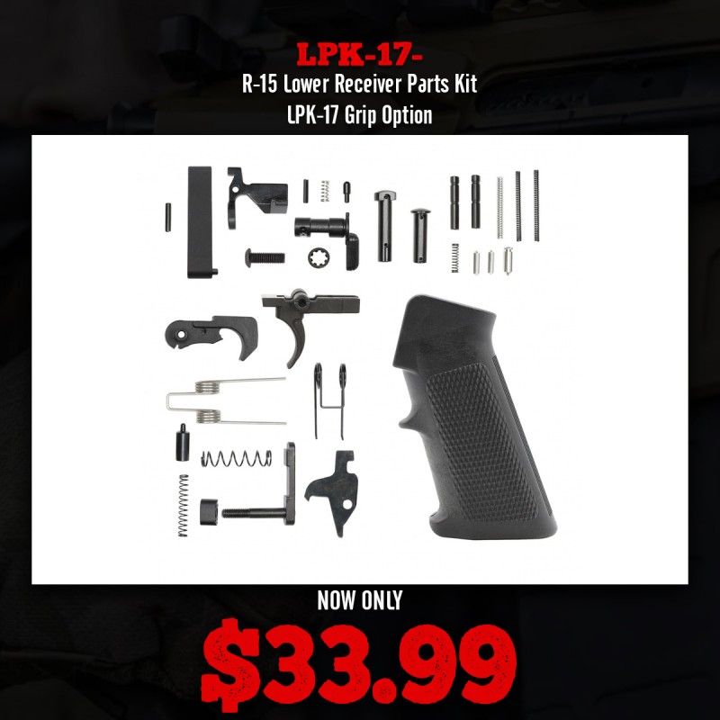 AR-15 Lower Receiver Parts Kit | LPK-17 Grip Option