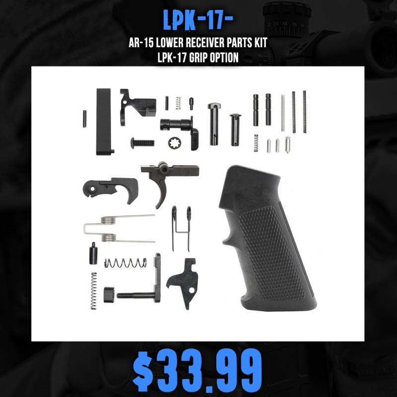 AR-15 Lower Receiver Parts Kit | LPK-17 Grip Option