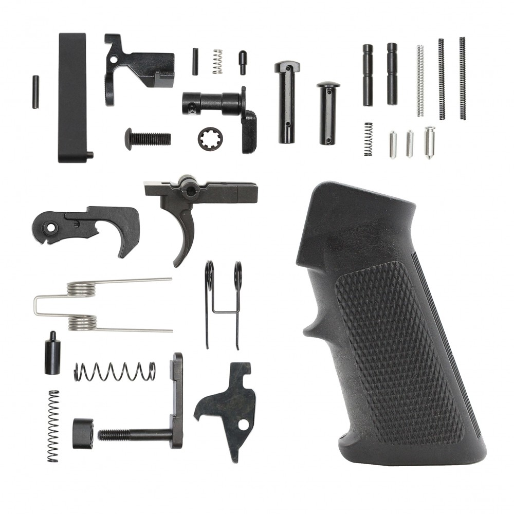 AR-15 .223/5.56 Standard Lower Build Kit W/ Cerakote FDE Sopmod Buttstock | Mil-Spec