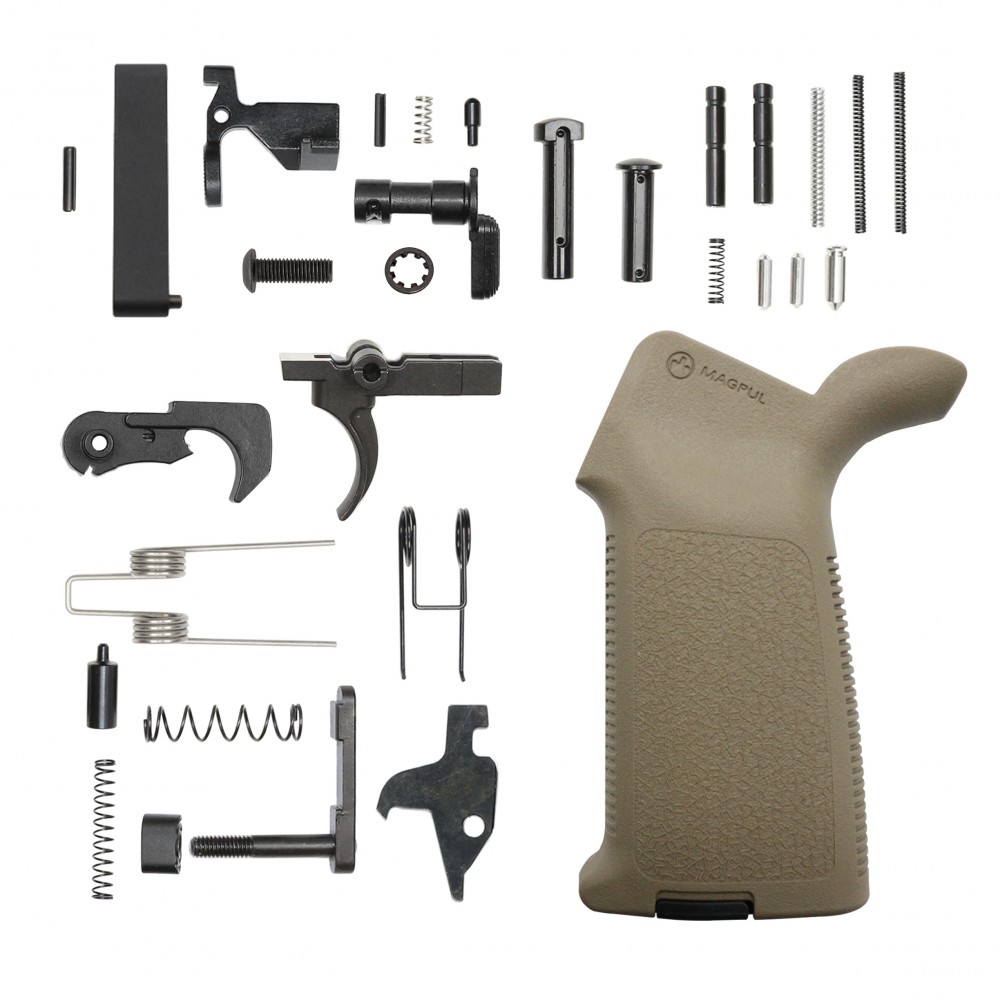 AR-15 Lower Parts Kit W/ MAGPUL Moe Pistol Grip [Black/FDE/ODG]
