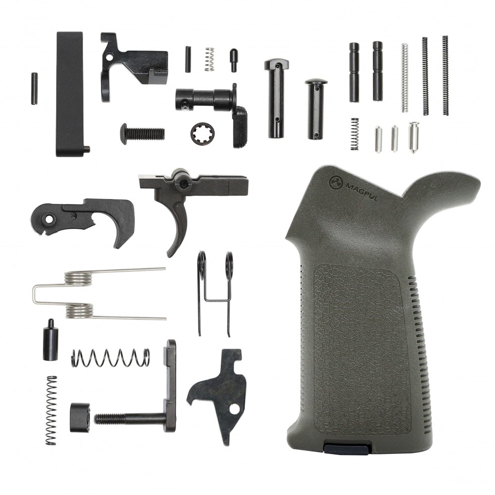 AR-15 Lower Parts Kit W/ MAGPUL Moe Pistol Grip [Black/FDE/ODG]
