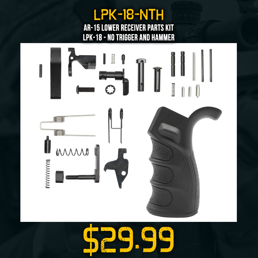 AR-15 Lower Receiver Parts Kit | LPK-18 - NO TRIGGER AND HAMMER