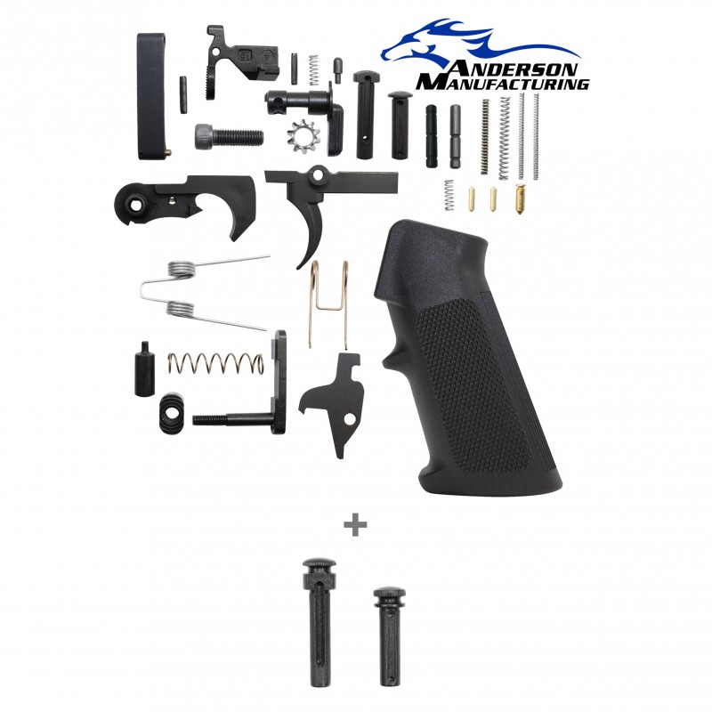 AR-15 Anderson Manufacturing Lower Parts Kit W/ Extended Grip Pivot And Takedown Pin