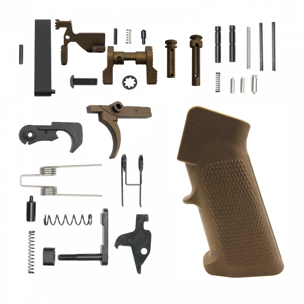 CERAKOTE BBR| AR-15 Lower Receiver Parts Kit |LPK-BBR W/ Safety and Grip Option