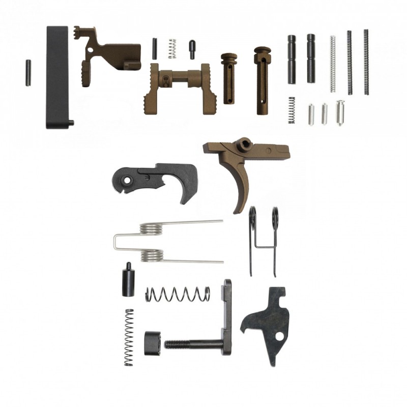 CERAKOTE BURNT BRONZE | AR-15 Lower Receiver Parts Kit | Without Grip & Screw