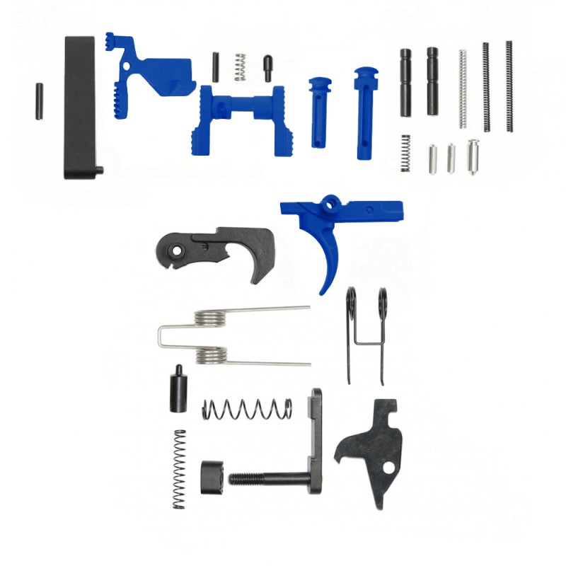 CERAKOTE BLUE FLAME | AR-15 Lower Receiver Parts Kit | Without Grip & Screw CERAKOTE BLUE FLAME | AR-15 Lower Receiver Parts Kit | Without Grip & Screw