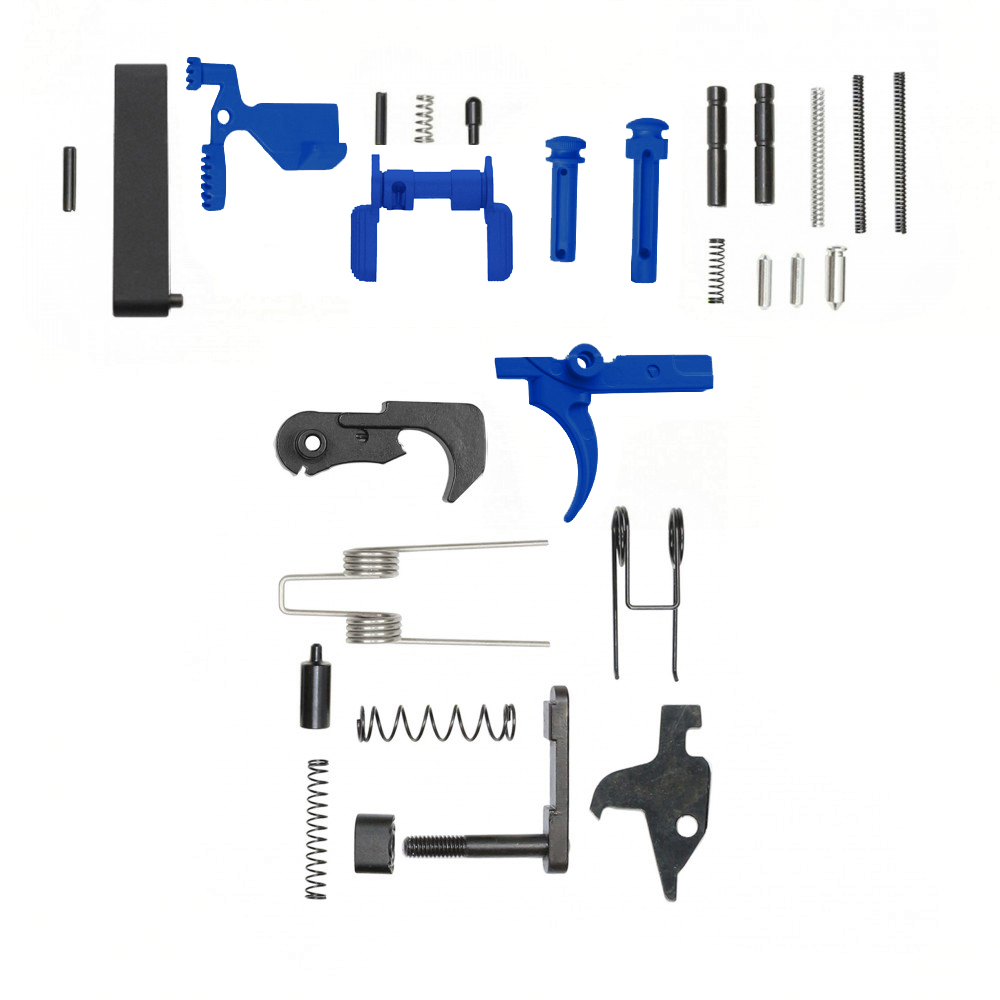 CERAKOTE BLUE FLAME | AR-15 Lower Receiver Parts Kit | Without Grip & Screw CERAKOTE BLUE FLAME | AR-15 Lower Receiver Parts Kit | Without Grip & Screw