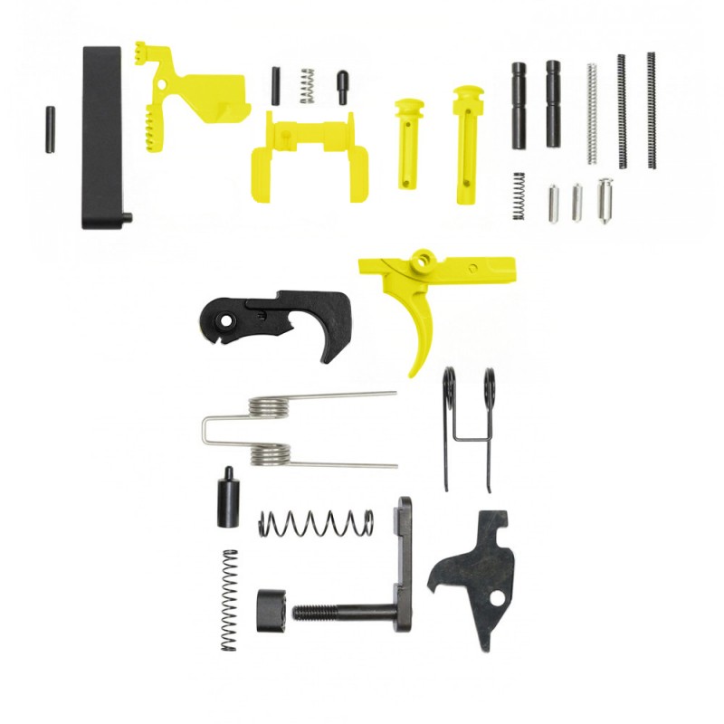 CERAKOTE LEMON ZEST | AR-15 Lower Receiver Parts Kit | Without Grip & Screw CERAKOTE LEMON ZEST | AR-15 Lower Receiver Parts Kit | Without Grip & Screw