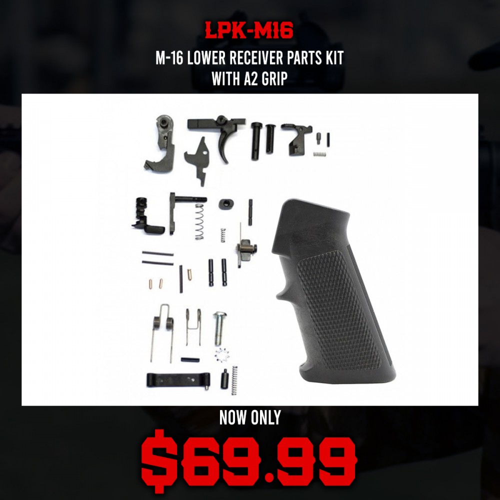 M-16 Lower Receiver Parts Kit With A2 Grip 