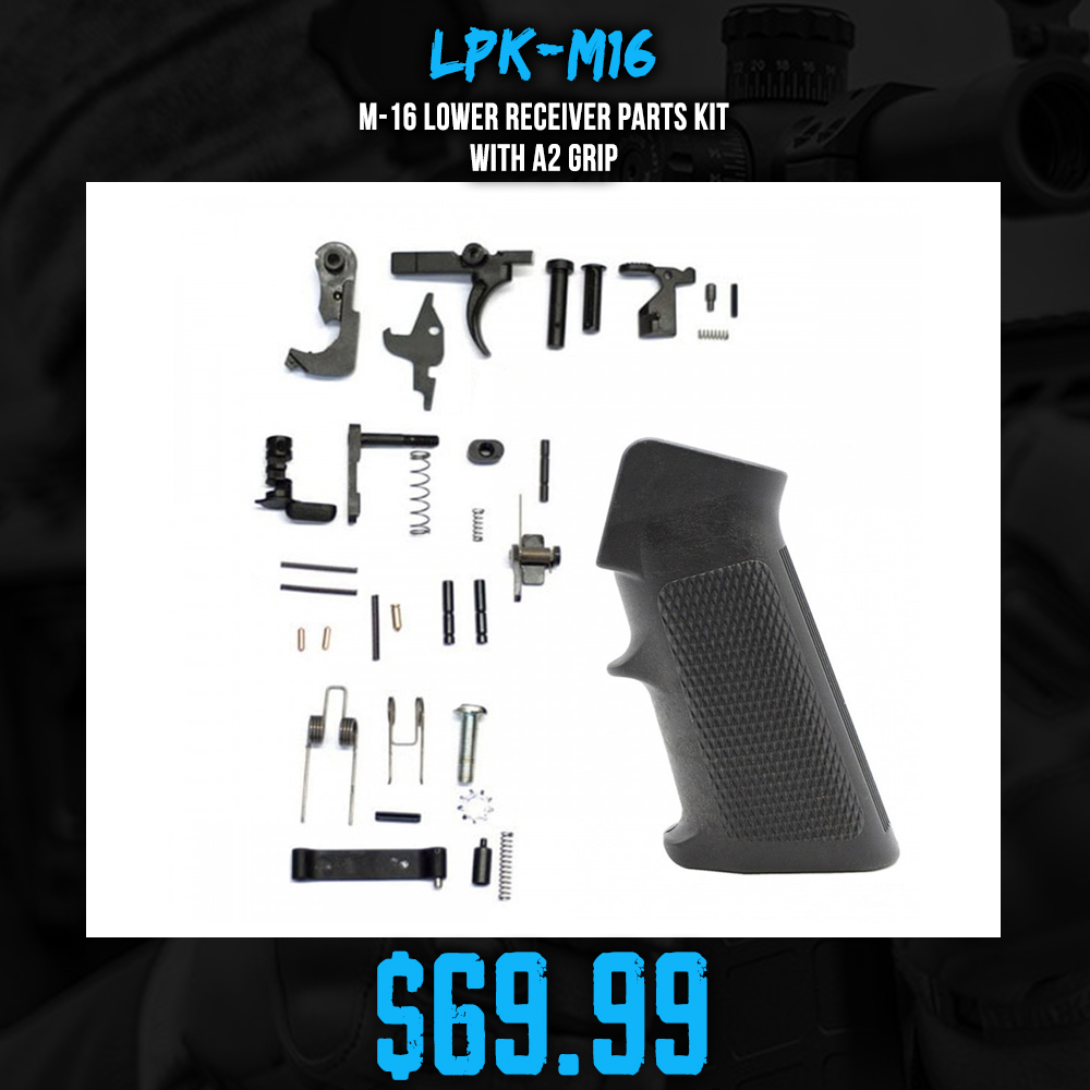 M-16 Lower Receiver Parts Kit With A2 Grip 